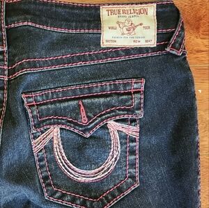 True Religion Becca Pink Big T Bootcut Jean